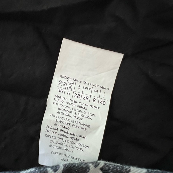 Max Mara Stretch Cotton Twill Blazer With Star Print Size 6 - Picture 11 of 12